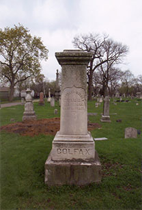 Schuyler Colfax monument before restoration
