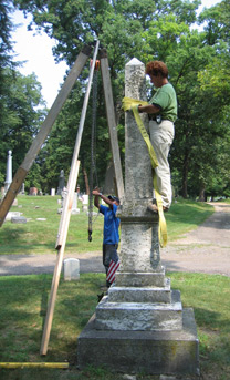 large stone monument revival